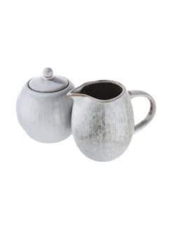 Neu 🎉 Küche Butlers Zuckerdose & Milchkännchen HENLEY In Hellgrau Günstig Kaufen 👍